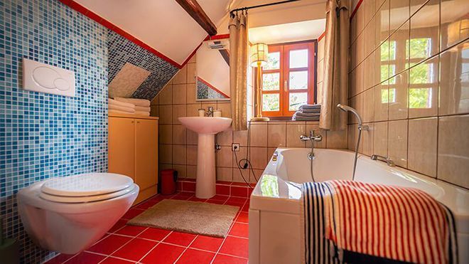 Ferienhaus Milkmans House in Gorski Kotar Bad Obergeschoss